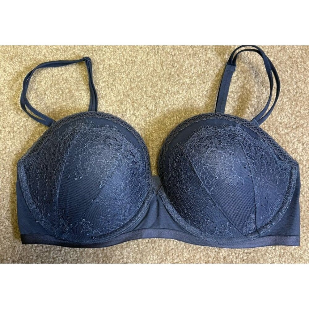 Victoria’s Secret Multi-way Multi-position Slate BLUE Bra 34DD